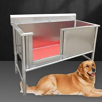 Amazon | 大型犬用洗浄ステーション、グルーミング用ステンレス