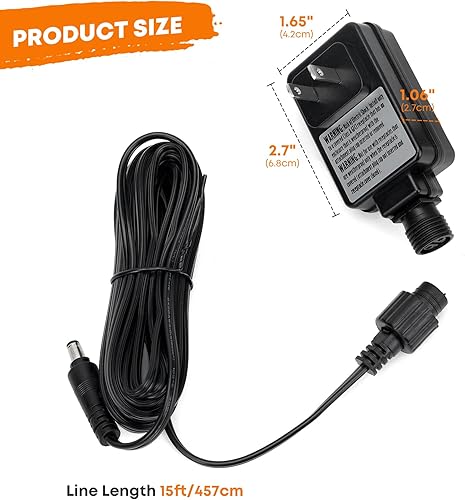 Miniatura 2 de Stanbroil Adaptador de corriente de repuesto para parrilla de carbón digital Masterbuilt Gravity Series 5608001050 XL y combo de ahumador, cable de