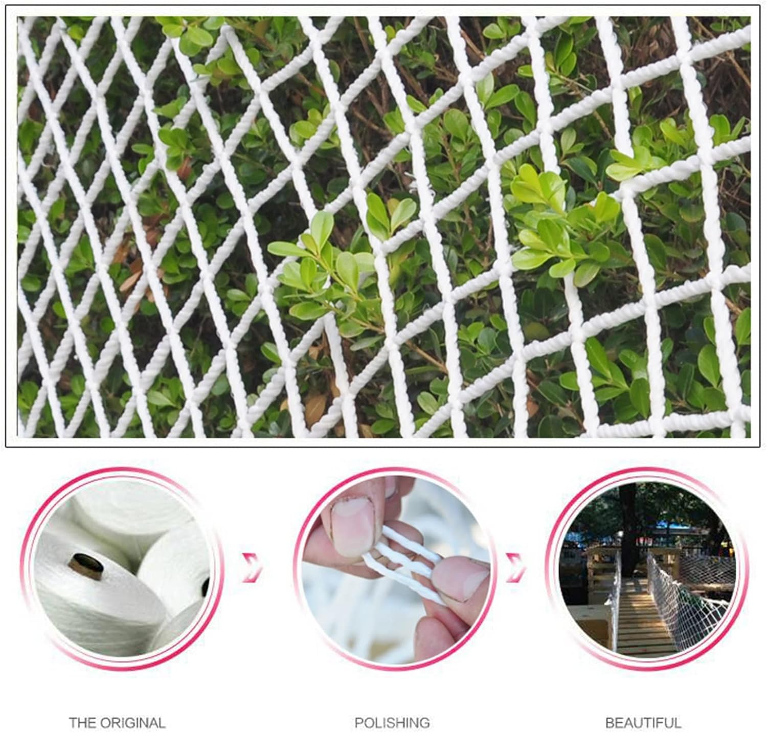Safety Balcony Netting, 5cm Mesh, 2x10m (7x33ft) Nylon Cord Fall Protection Net for Stairs, Clothing Stores, Playgrounds, Gardens - Durable & Reliable Anti-Fall Solution