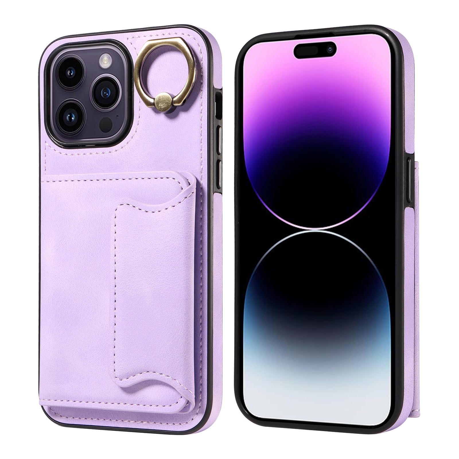 Coque iPhone 14 Pro Max porte-cartes pour voyager léger avec votre étui violet - 8