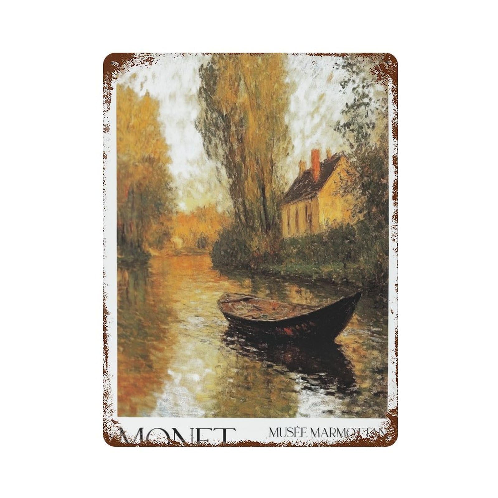 xiaoxiaoshen Monet Exhibition Claude Home Decor. Floral2 Wall Decor Art Metal Tin Poster Modern Home Decor Art Home Bar Shop Decorations Vintage Sign 40x30cm
