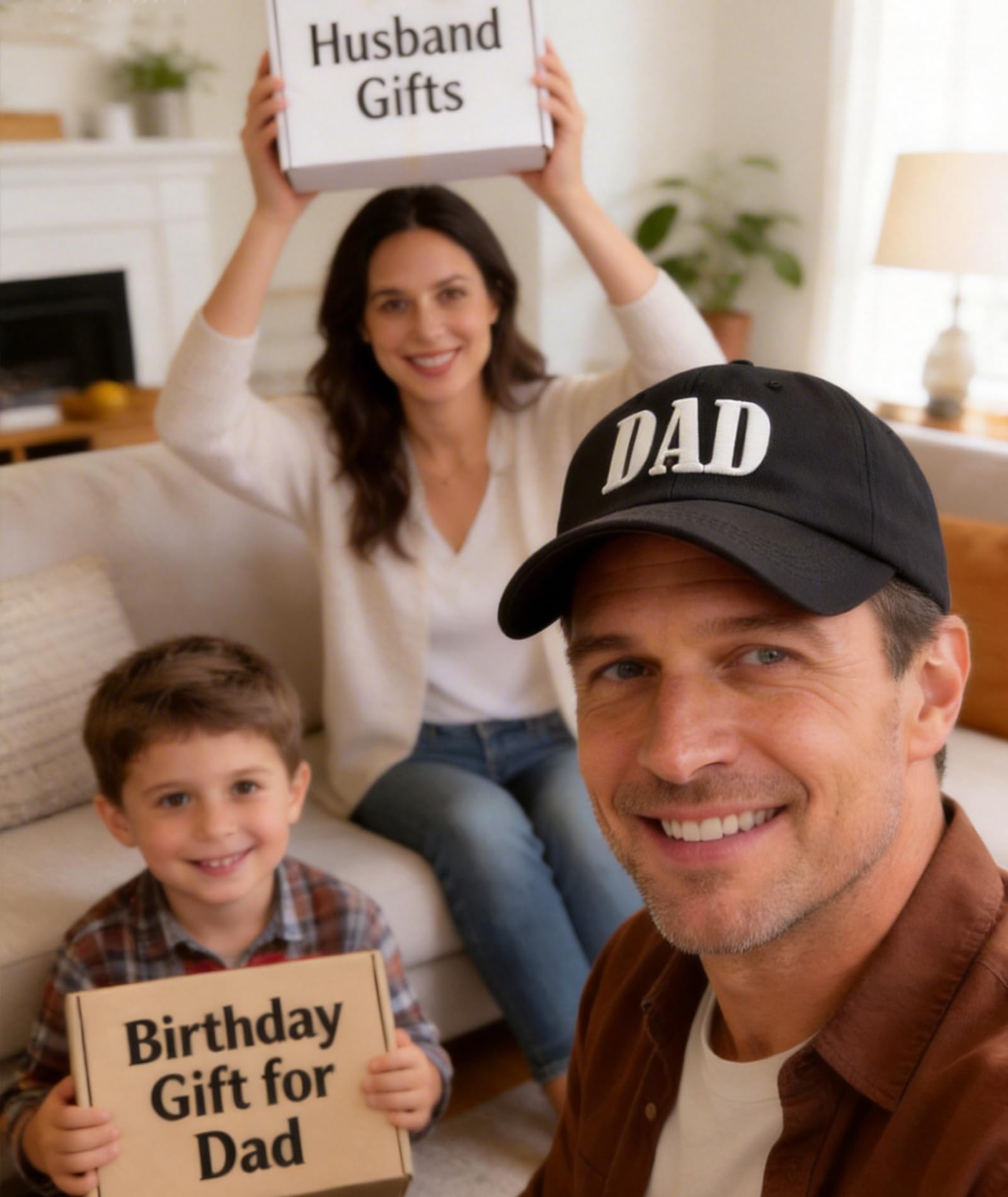 Sunlark Casquette de Baseball Papa, Dad Cap Broderie 3D Réglable Coton, Cadeau pour Papa, Fête des Pères Anniversaire Idée Cadeau de la Fille du Fils ou de Épouse