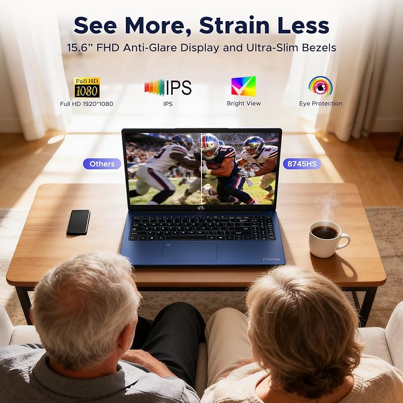 NIMO 15.6 Gaming-Creator-Laptop, 8-Core AMD Ryzen 7 8745HS 16GB RAM 1TB SSD (Beat i7-1360P up to 4.9GHz) Radeon 780M, FHD 100W Fast PD for Video Editing, AI Tasks & Remote Streaming, 2-Yr Warranty image 5