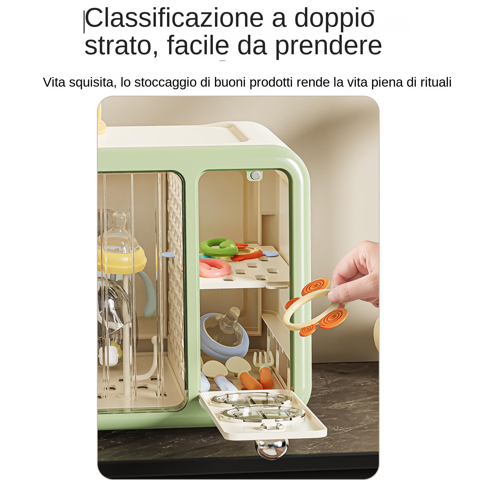 Generico Flaschen-Organizer – 37 cm Flaschenregal | Trennwand aus PP+PET –