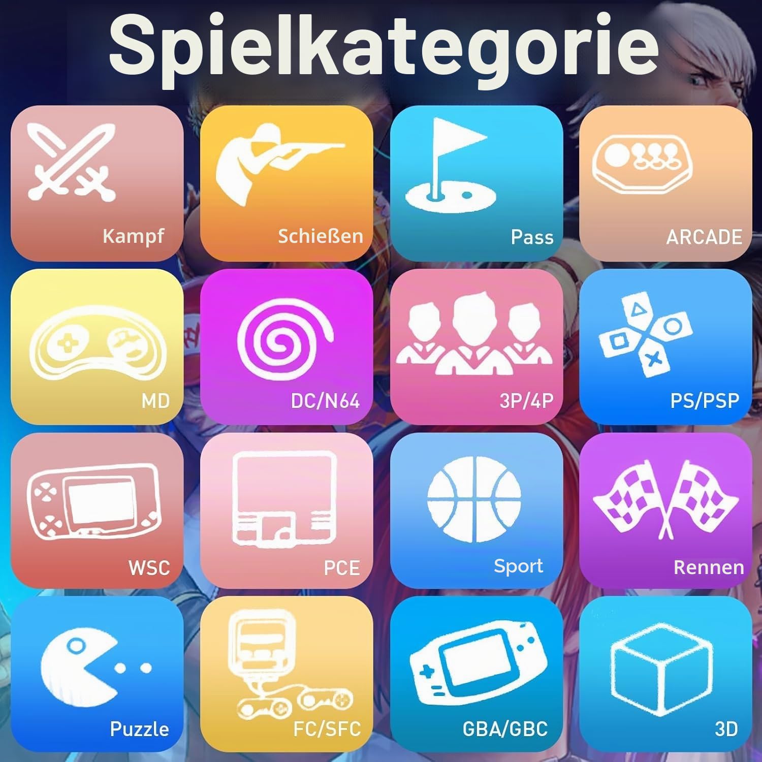2025 Verbesserte Arcade-Konsole, Pandora-Box, eingebaute 36.800 Spiele, PSP/DC/N64-Simulatoren, 3D-Spiel, 4K-HDMI-Ausgang, geeignet für TV/PC/Projektor, 256 GB TF-Karte, Retro-Spielekonsole