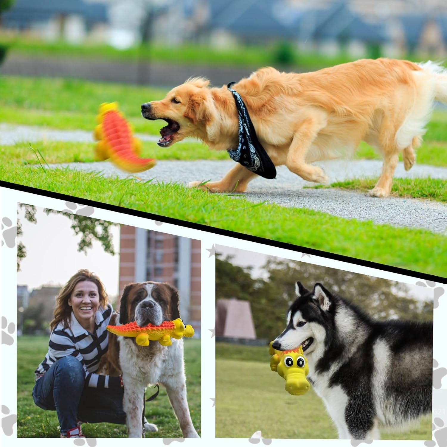 xiiuoaoe Playful Crocodile-Shaped Pet Toy – Tailored for Pets' Entertainment, Chew-Resistant Fun & Interactive Bonding