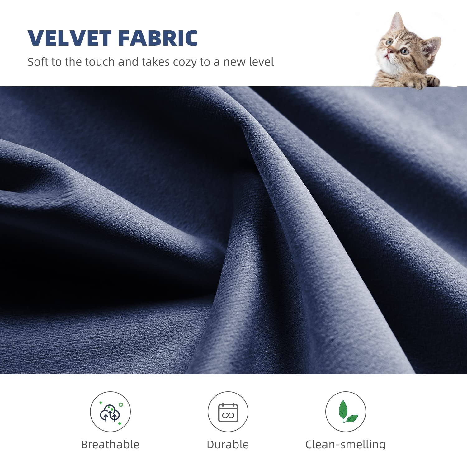 Buy YAMASORO Velvet Office Chair High Back Executive Desk Chair with