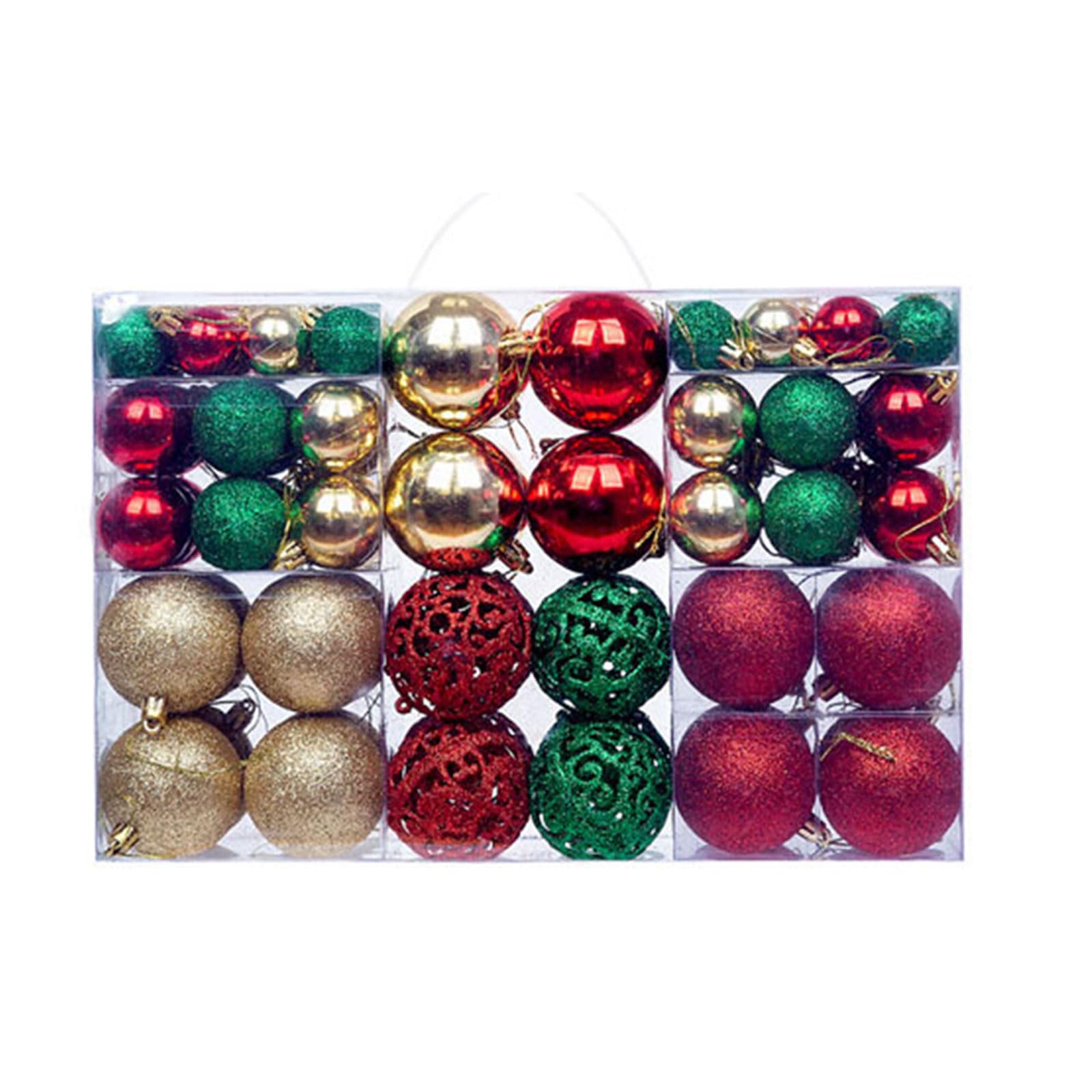 Kalttoy Christmas Ball Ornament 100pcs / box Hanging Christmas Ball Pendant Ornament Baubles Balls Ornaments Accessory Baubles