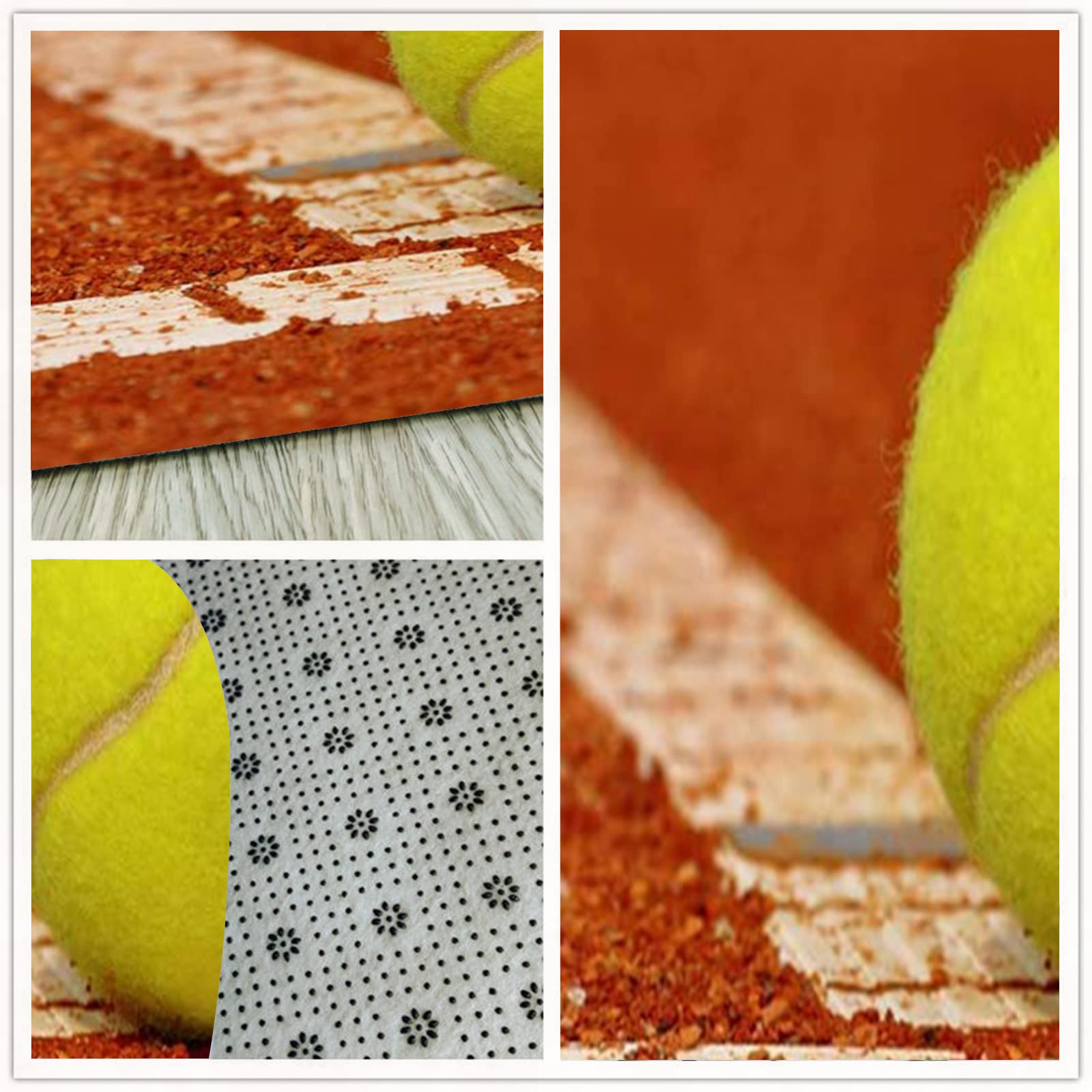 Tapis De Porte Motif Raquettes De Tennis - Dimensions 40,6 X 61 Cm - Antidérapant, Absorbant - Pour Intérieur/extérieur