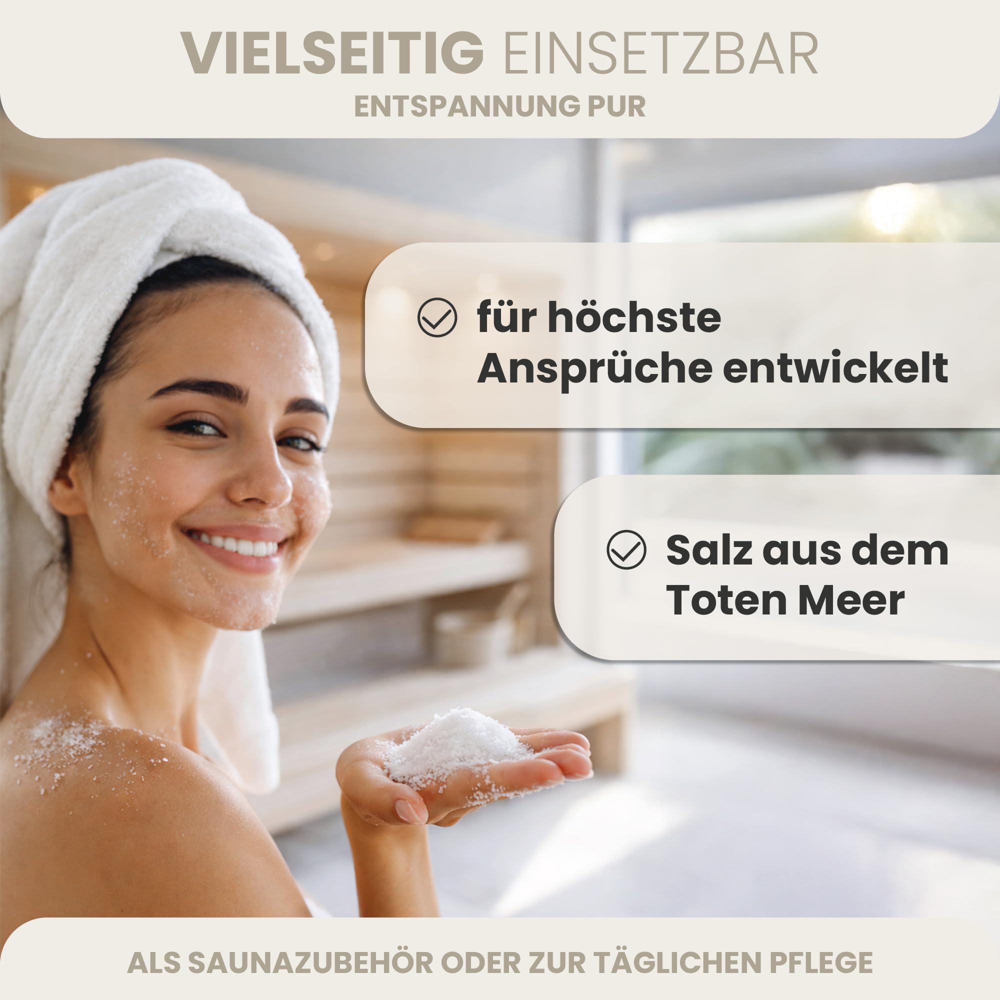 HAF Sale esfoliante del Mar Morto (secchiello da 2 x 5 kg) - Scrub per il corpo naturale dalla Giordania. Per pelle secca e viso in sauna, doccia o bagno di vapore, vegano e senza additivi