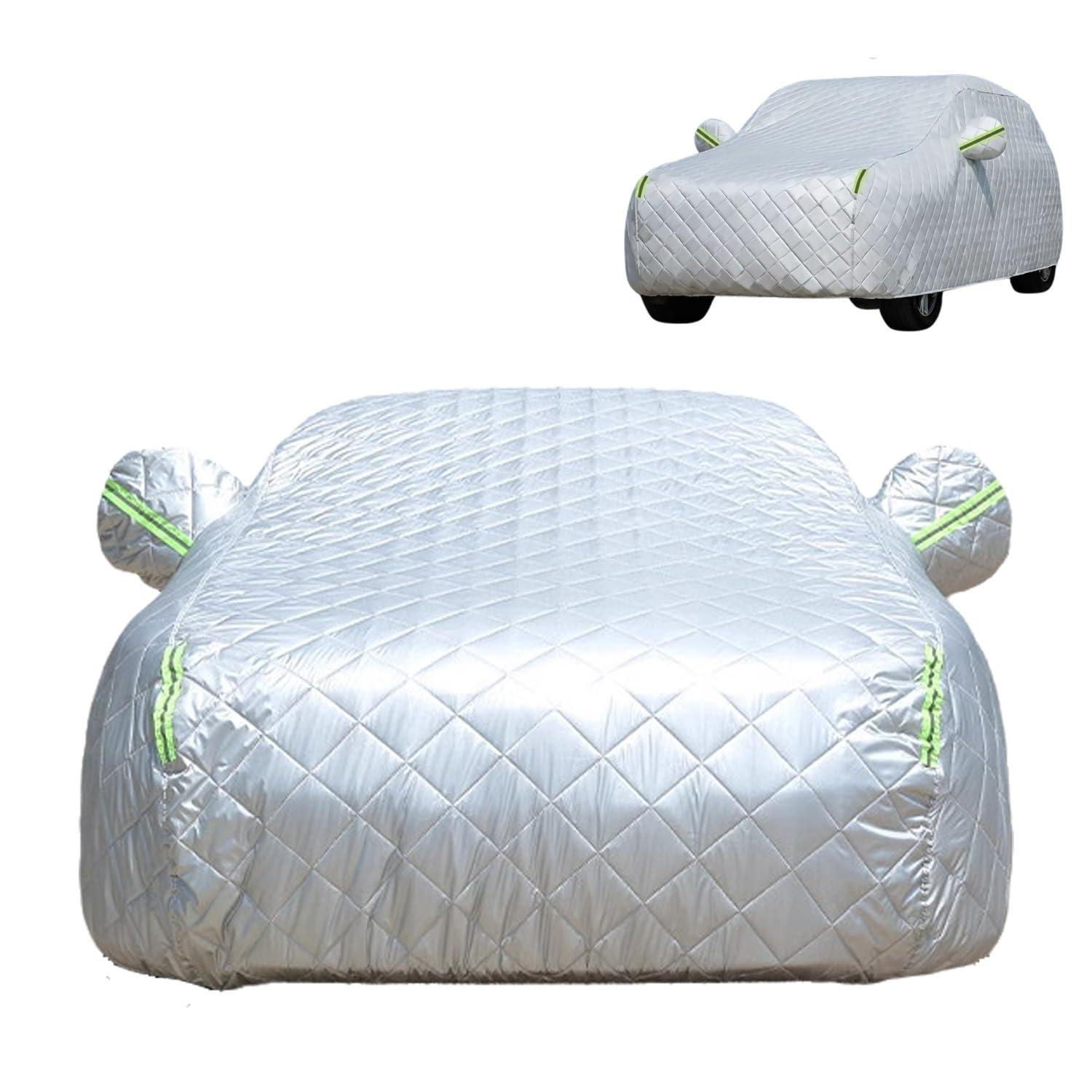 Plata Funda Coche Antigranizo para Volvo C70 II 2005-2009 Coupe-Cabriolet Cubierta Coches,Engrosada y Transpirable Funda para Coche Exterior para Sol a Prueba de Polvo y Nieve,Granizo