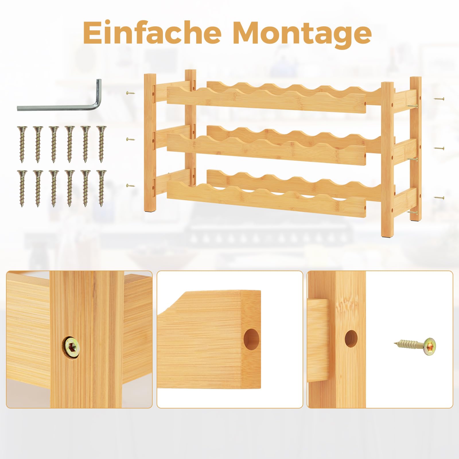 sogesfurniture Wijnrek, flessenrek met 12 niveaus voor 120 flessen, wijnhoutrek, wijnflessenhouder, wijndrager, flessendrager voor keuken, eetkamer, bar, 110 x 30 x 140 cm