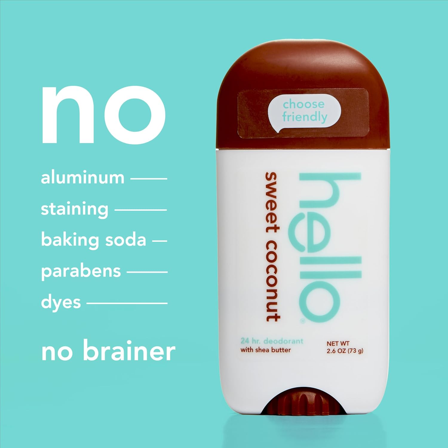 hello Deodorant Variety Pack, Aluminum Free Deodorant for Women and Men with Shea Butter, Lavender Vanilla, Sweet Coconut, Unicorn, Baking Soda Free, 3 x 2.6 oz Sticks - Image 5