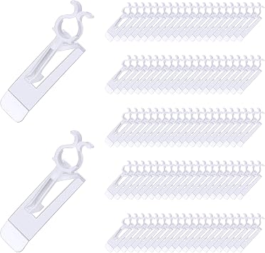 Holiday Light Clips, Outdoor Christmas All Purpose Shingle Clips, 100 Pack All in One Gutter Clip for C7/E12, C9/E17 String Lights, Rope Lights, Indoor Outdoor Christmas Decorations