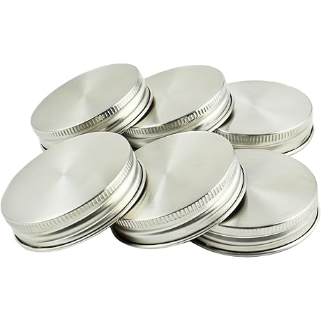 Zoie + Chloe Stainless Steel Mason Jar Lids for Canning and Storage...
