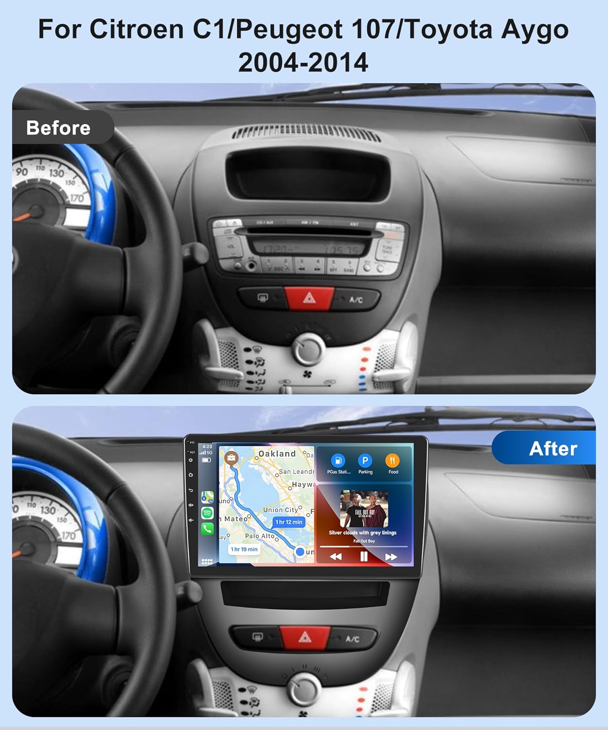 FM/RDS radio interface with station presets