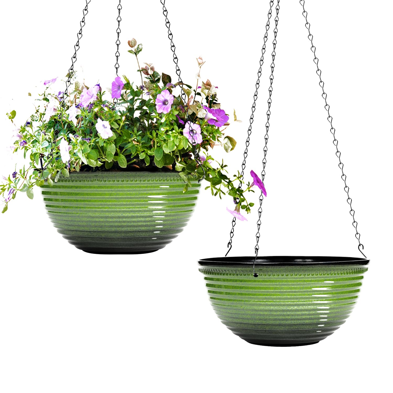 Vanslogreen 10 Inch Hanging Planter 2 Pack