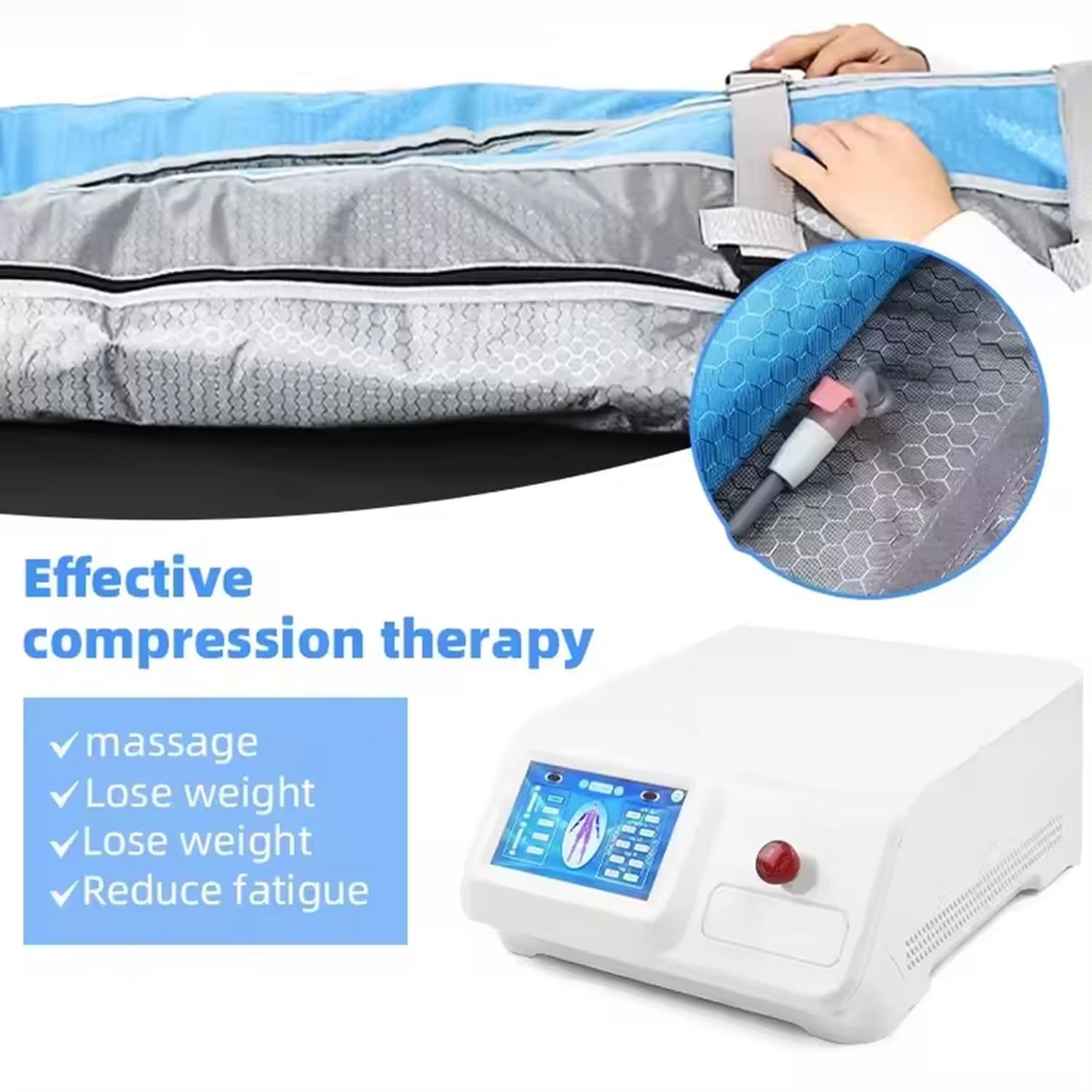 16 Airbag Masaje Desintoxicante Presión Aire Masajeador Compresión Aire Masajeador Circulacion Electrico Presoterapia Para Casa Máquina Drenaje Linfático