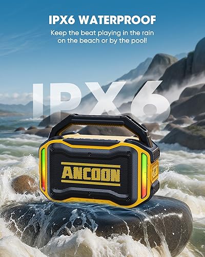 Miniatura 3 de Altavoces Bluetooth Inalámbricos Altavoz de 80 W (pico) con graves, tiempo de reproducción de 20 horas, IPX6 impermeable, altavoces grandes para el