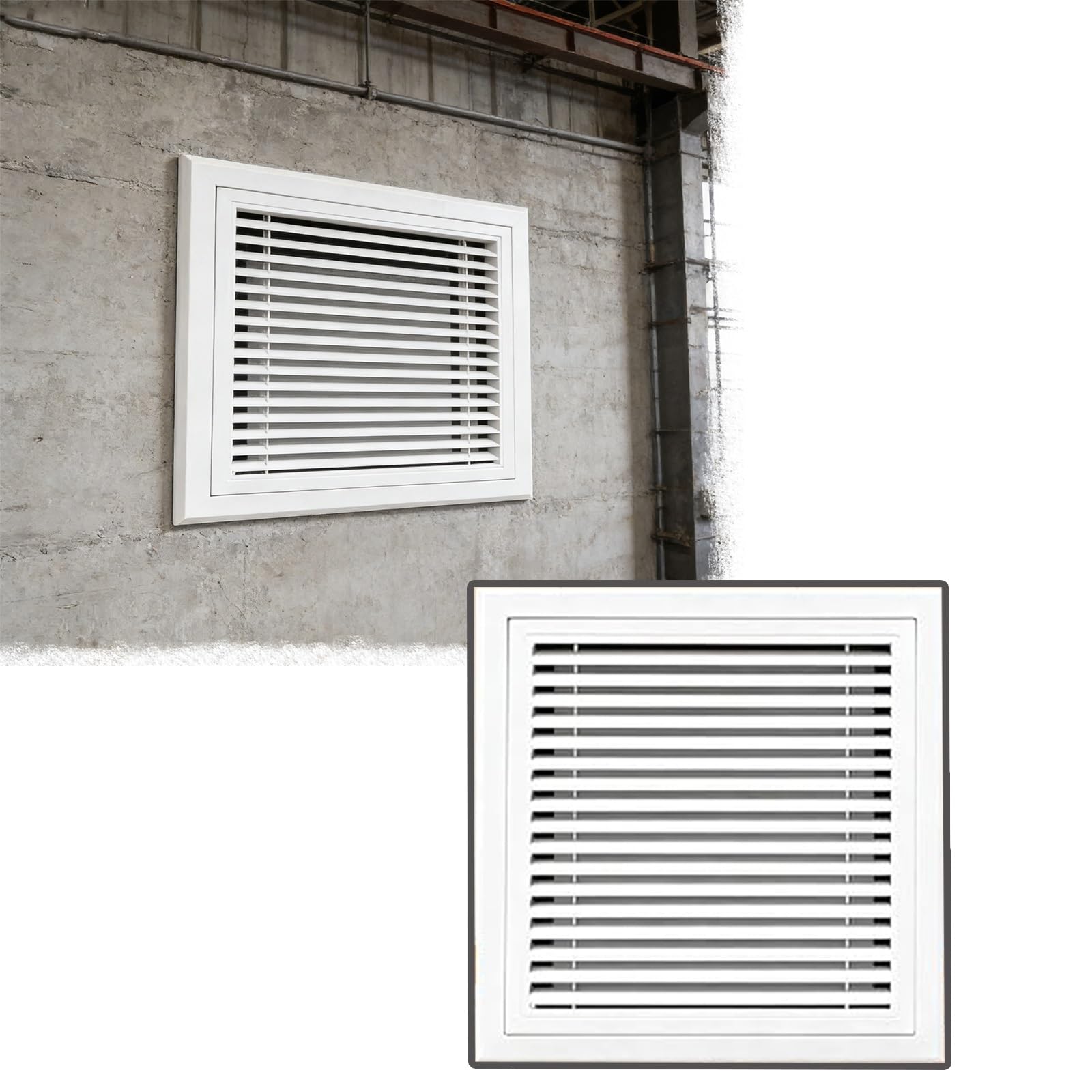 Kratka powietrza powrotnego, stalowa 30 x 71 cm, żaluzjowa osłona wentylacyjna HVAC do ściany bocznej i sufitu, łatwa instalacja, trwałe rozwiązanie wlotu zimnego powietrza