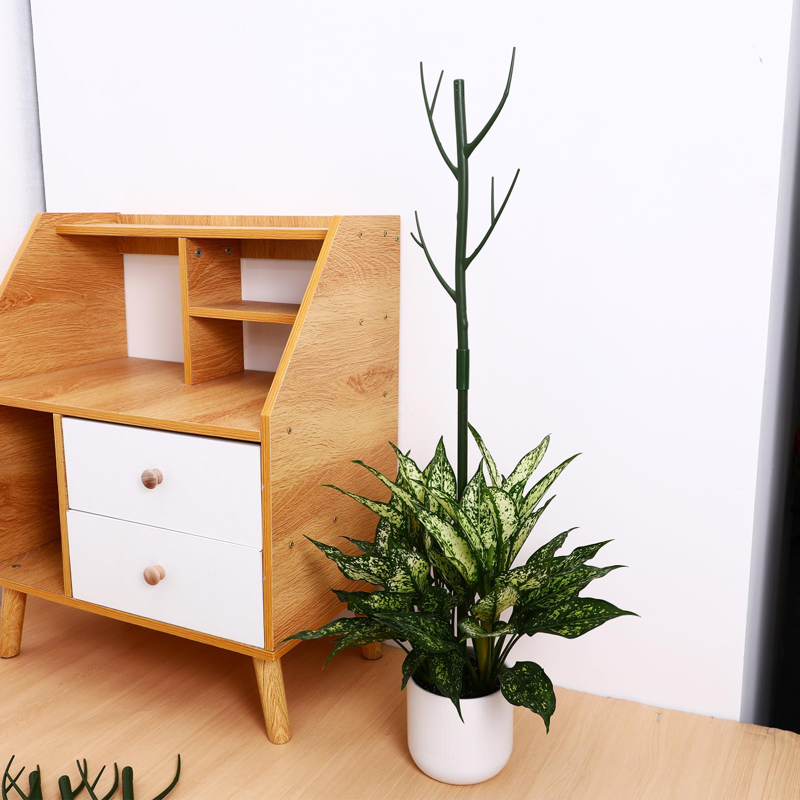 SUPVOX Lot de Tuteurs pour Plantes Monstera, Support de Tige en Plastique, Clips et Liens Torsadés, pour Intérieur et Jardin