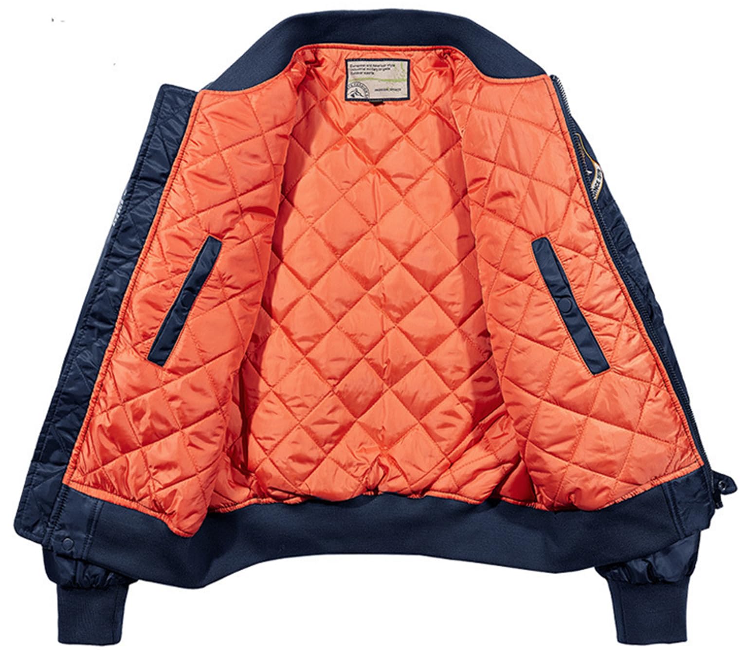 TangDao Chaqueta aviador de Hombre Con Cuello Alto Chaqueta Bomber de Entretiempo Cortavientos Chaqueta de Invierno deportiva