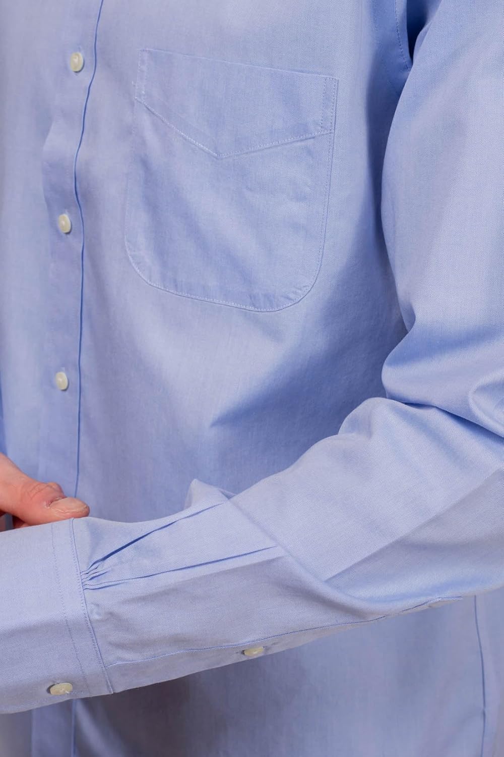 Brooks Brothers Mens Non-Iron Polo Button Down Pinpoint Regular Dress Shirt - Image 2