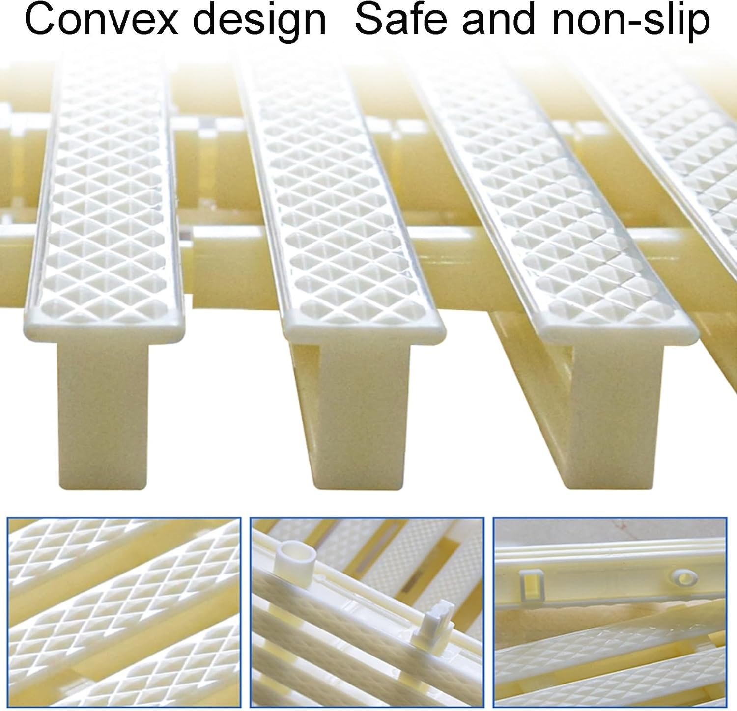 Swimming Pool Drainage Overflow Grating Gutter, Swimming Pool Overflow Grille ABS Splicing Drainage Grate Multiple Sizes White(25cm)