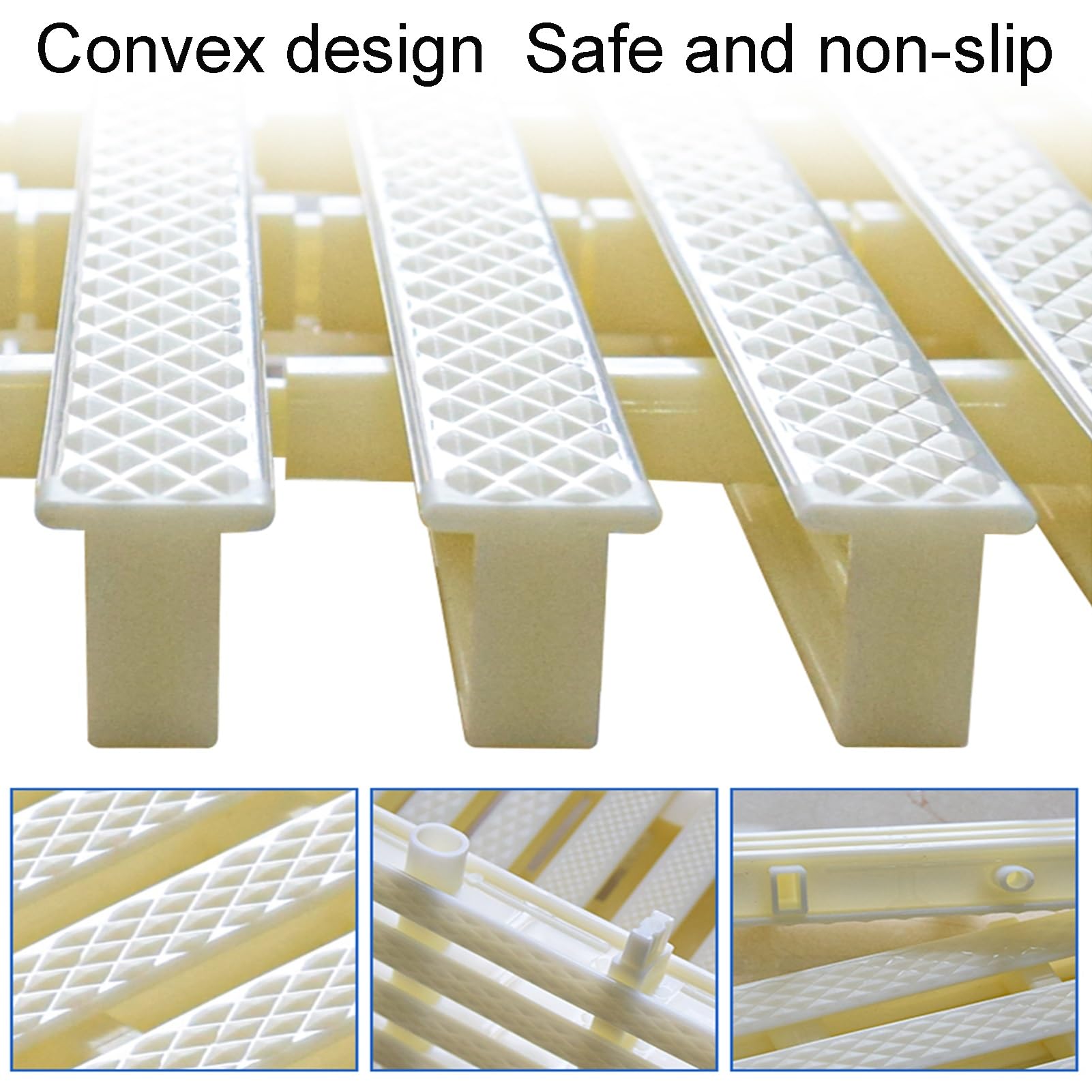 Rejilla de desagüe Ajustable para Piscina de 30 cm, ABS, Color Blanco. Gestión eficiente del Agua. Diseño sin Juntas. Ideal para Piscinas. Duradera y fácil de Instalar.
