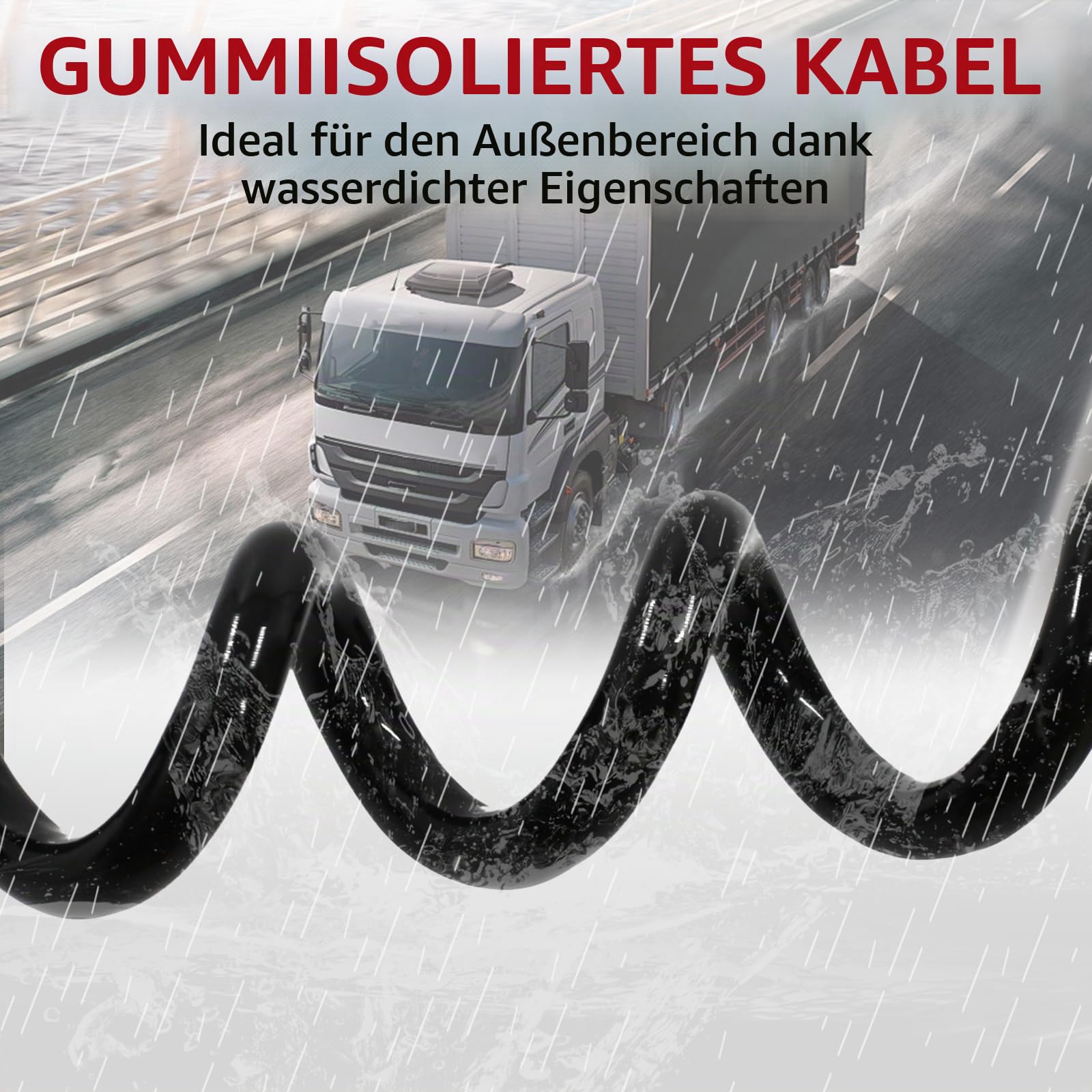 Elektrowendel Adapter 24V 15-polig auf 2X 7-polig Spiralkabel für LKW Anhänger Zugmaschine Trailer Kabel