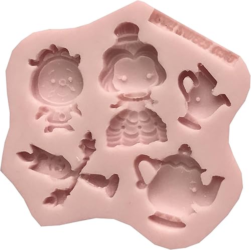 BEAUTY & THE BEAST BELLE & FRIENDS (Medidas Segunda imagen/NO DEVOLUCIONES)) Molde de silicona por Oh! Sweet Art