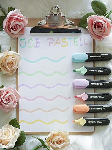 Miniatura 3 de SCHNEIDER Highlighter Textmarker Job pastell Case 6 Stück 50-115097 cartucho de tóner 1 pieza(s) Estuche para impresora