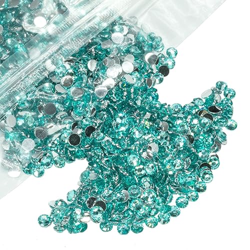 Vista 68 de 8000 piezas de diamantes de imitación de resina de cristal verde esmeralda de 3 mm para manualidades, diamantes de imitación con parte posterior