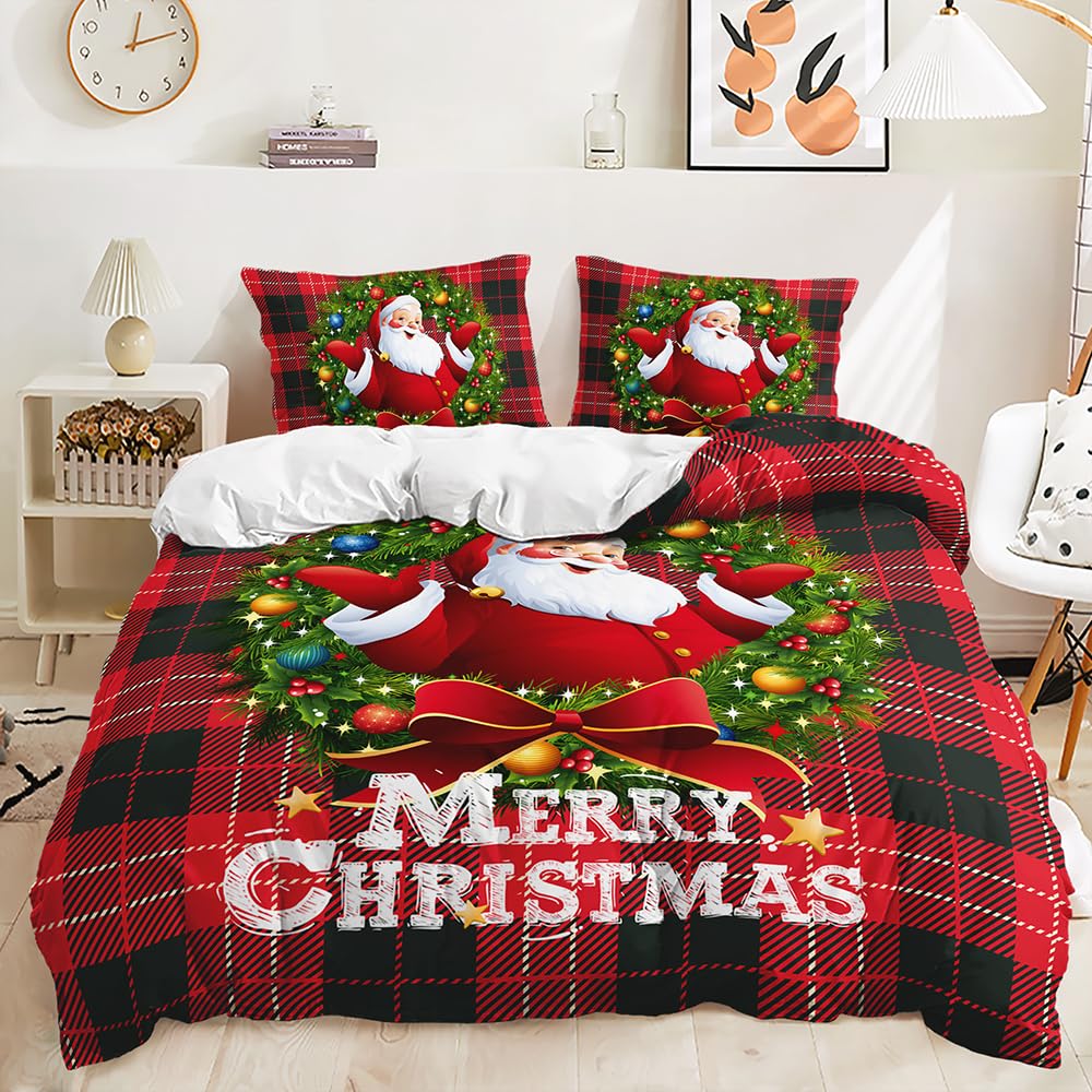 Housse de couette 200x200 Père Noël pour transformer votre chambre en fêtes