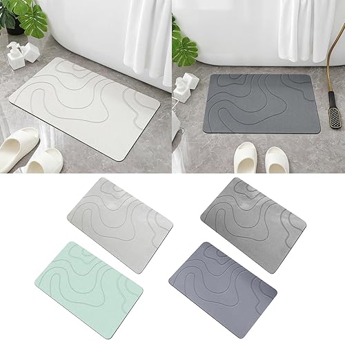 Miniatura 4 de Bath Mat Quick Drying Floor Rug for Bathroom and Kitchen Absorbent Earth Easy Bathmat Door Water Absorbing Floor Mat