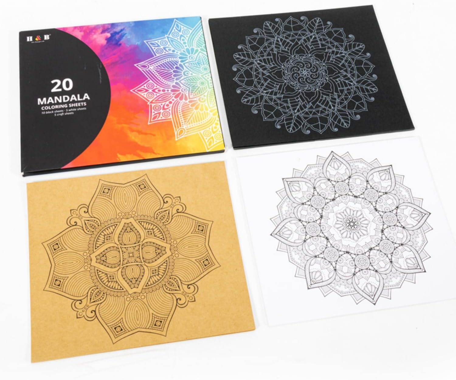 KYMY Diwali Mandala Coloring Book, 20 Rangoli Diwali Patterns Stress Relief & Mindfulness Art, Relaxing Deepavali Coloring Pages for Meditation, Hindu Festival Activity & Gift Decorations Favor