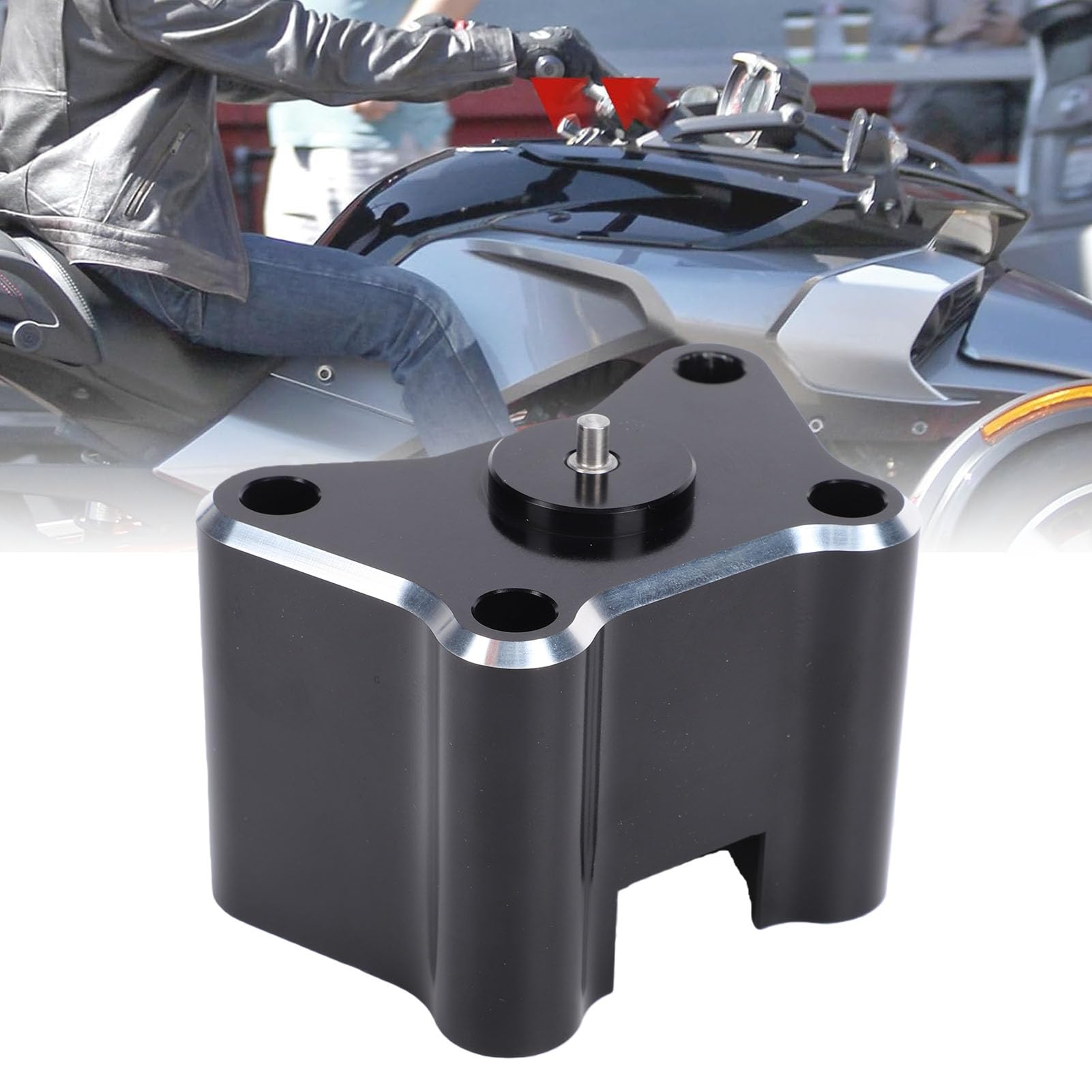 Tbest Lenkererhöhung aus Aluminiumlegierung, 5,1 Cm Hoch, Verstellbar, Ersatz für Spyder Limited RT 2020+ Motorrad-Verlängerungsset mit Rädern, Hohe Festigkeit, Langlebig