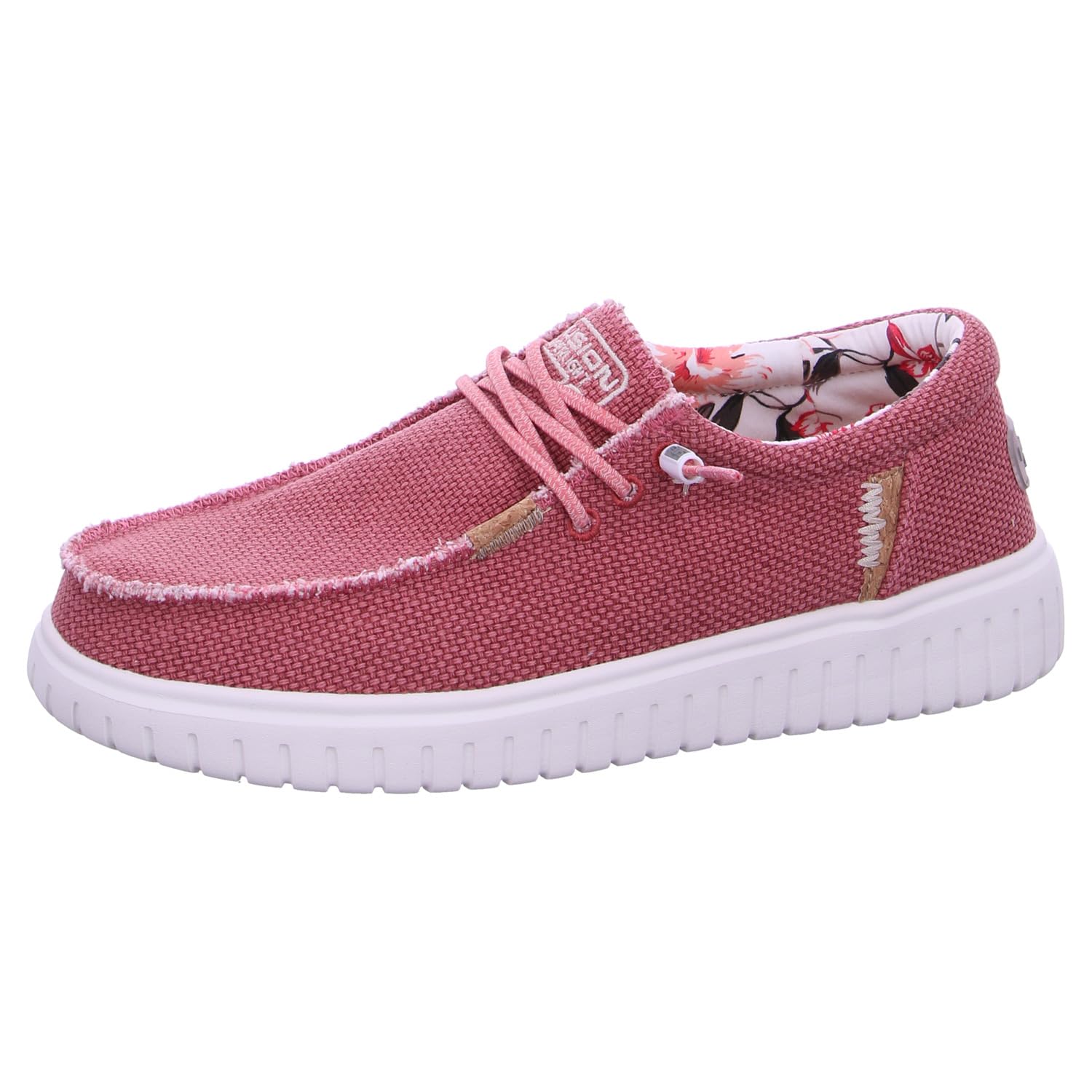 Fusion Leinenschuh Rot in Größe 45