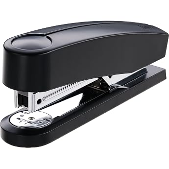 Novus B 2 Stapler (25 Sheets, Metal Stapler with Plastic Top, Including 200 Staples), Black | B&uuml;rotacker mit Oberlademechanik