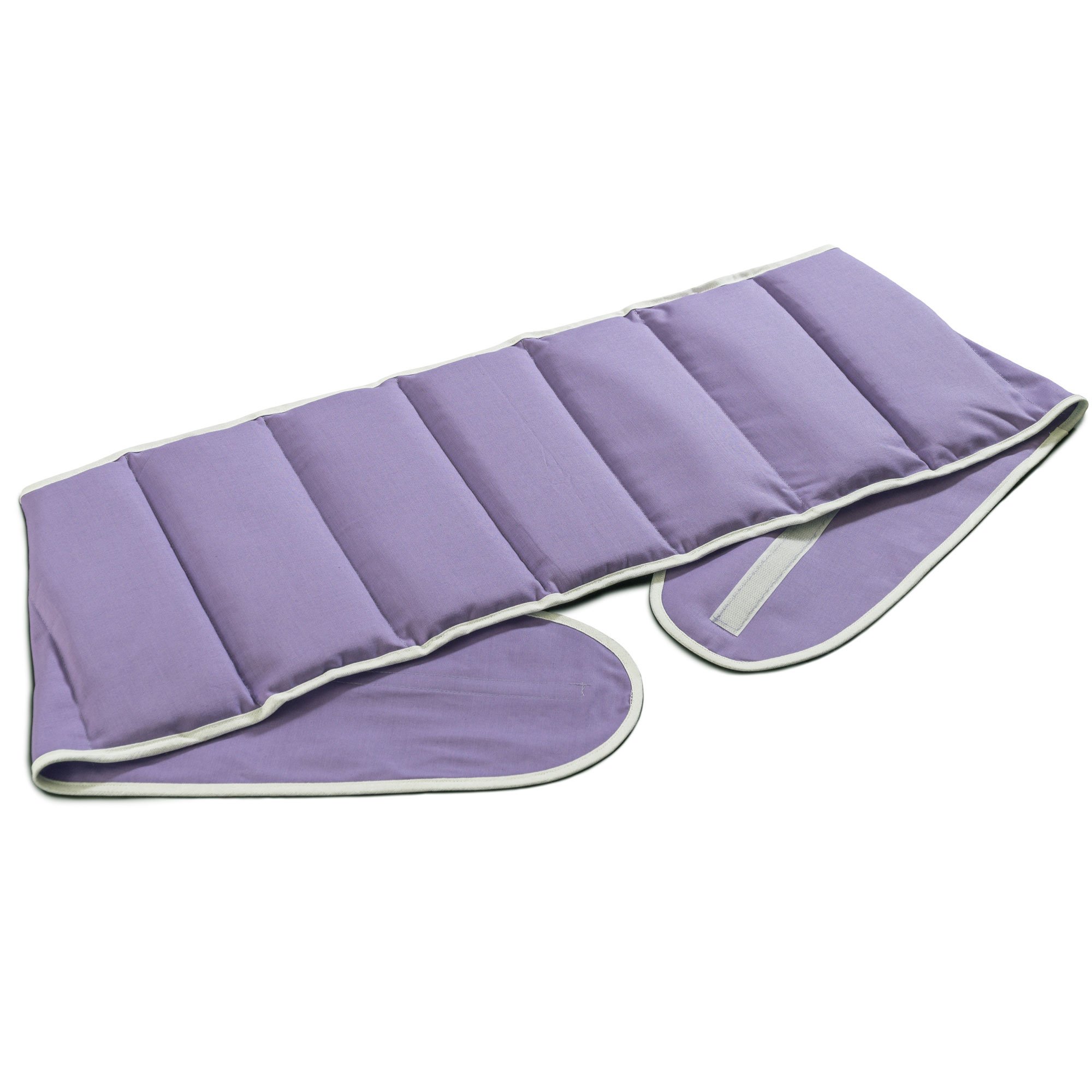 Faja térmica lumbar de semillas con cierre, largo aprox. 135cm, malva. Saco térmico para la espalda. Pepitas de uva