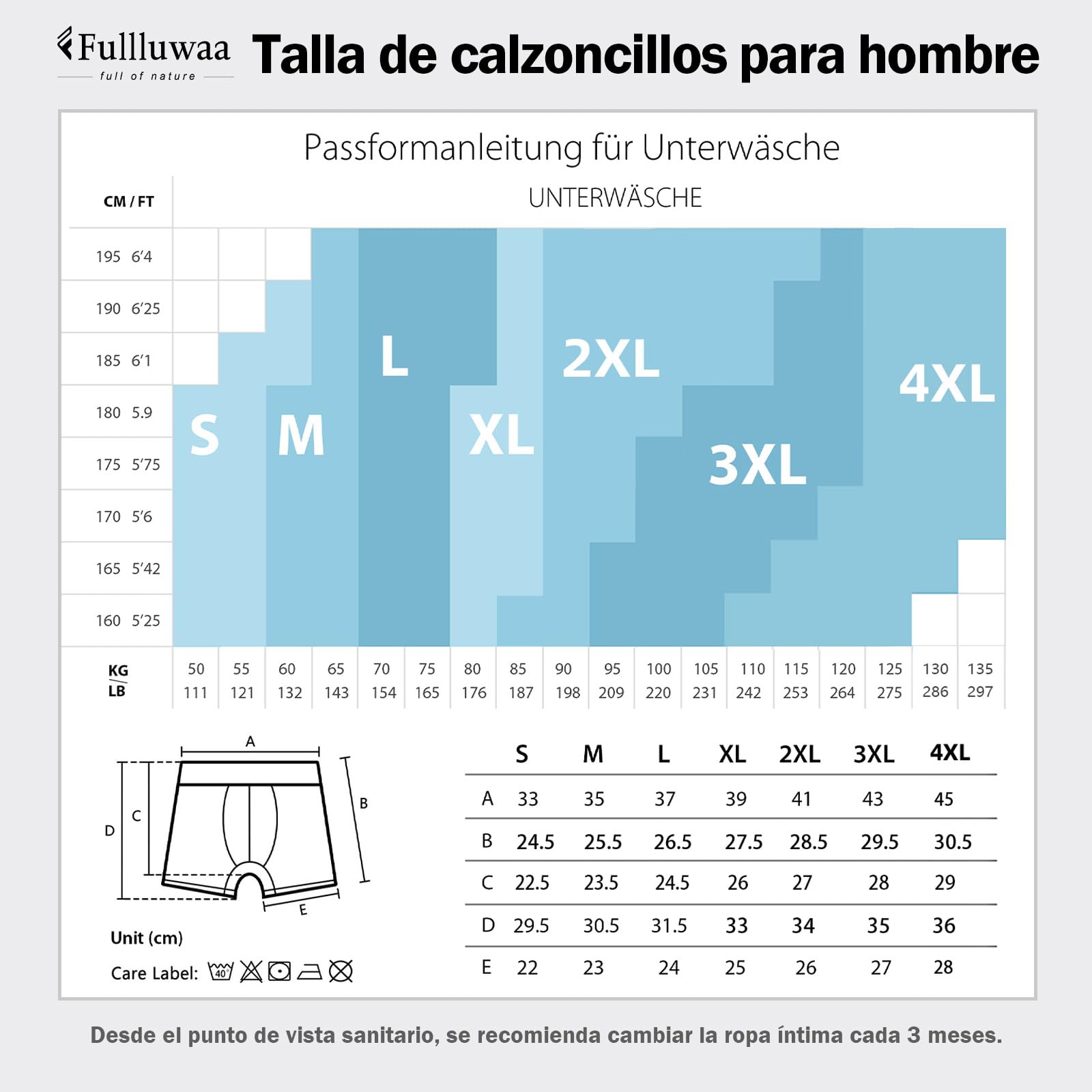 Fullluwaa Bóxer (Pack de 10) Hombre Algodón Calzoncillos