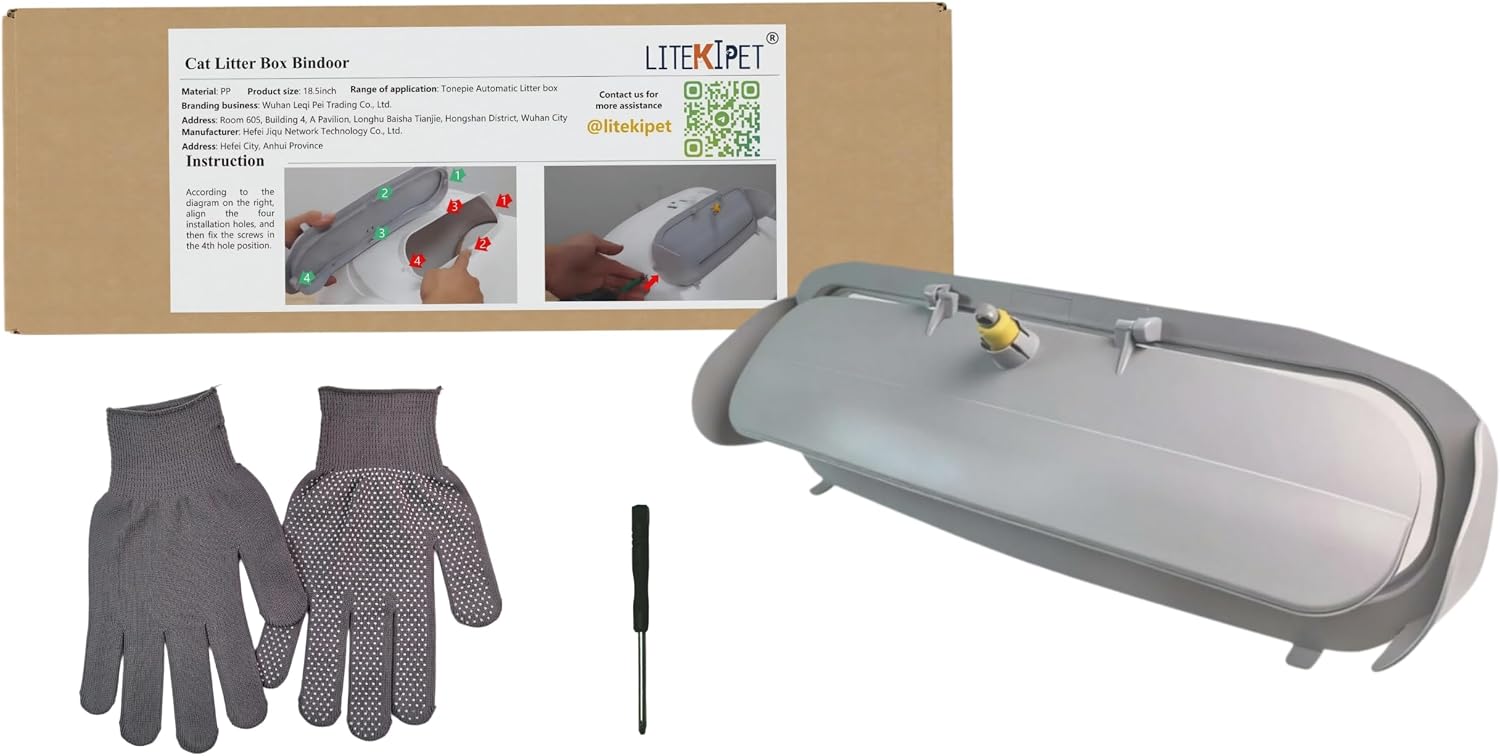 Cat Litter Box Toilet Door Module Replacement for Self-Cleaning Cat Litter Box (for Model:65L Storage bin + 9L Waste Collection bin) Durable