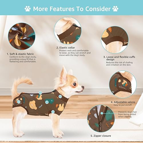 Miniatura 127 de Traje de cirugía para perros pequeños, esterilización femenina, traje profesional de recuperación para perros después de la esterilización, traje 2