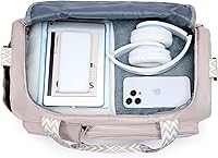 Vista 352 de Pequeña bolsa de gimnasio para mujer, bolsa de viaje con compartimento para zapatos