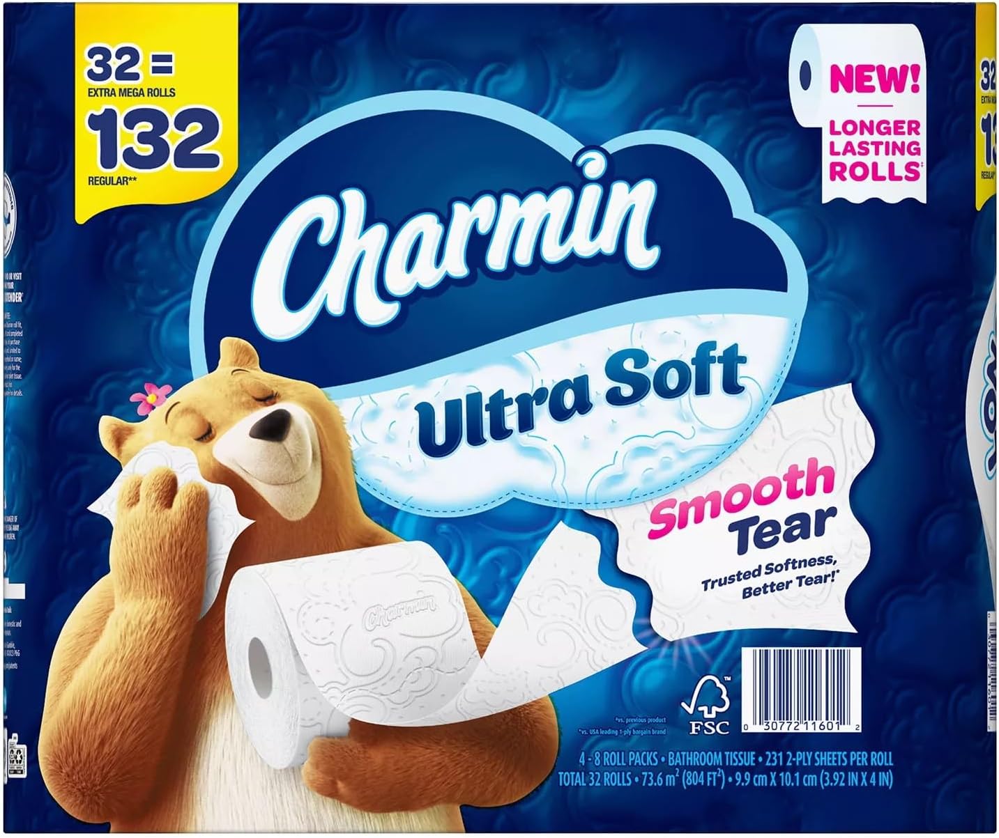 Charmin Ultra Soft 2-Ply Toilet Paper 32 rolls, 231 sheets/roll
