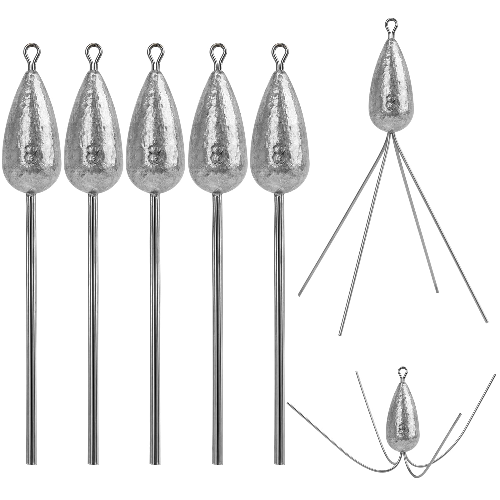 Assortimento di piombi da pesca