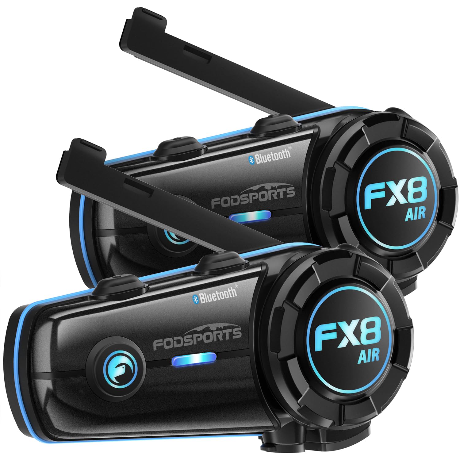 FODSPORTS Motorcycle Bluetooth Headset with Music Sharing, FX8 AIR