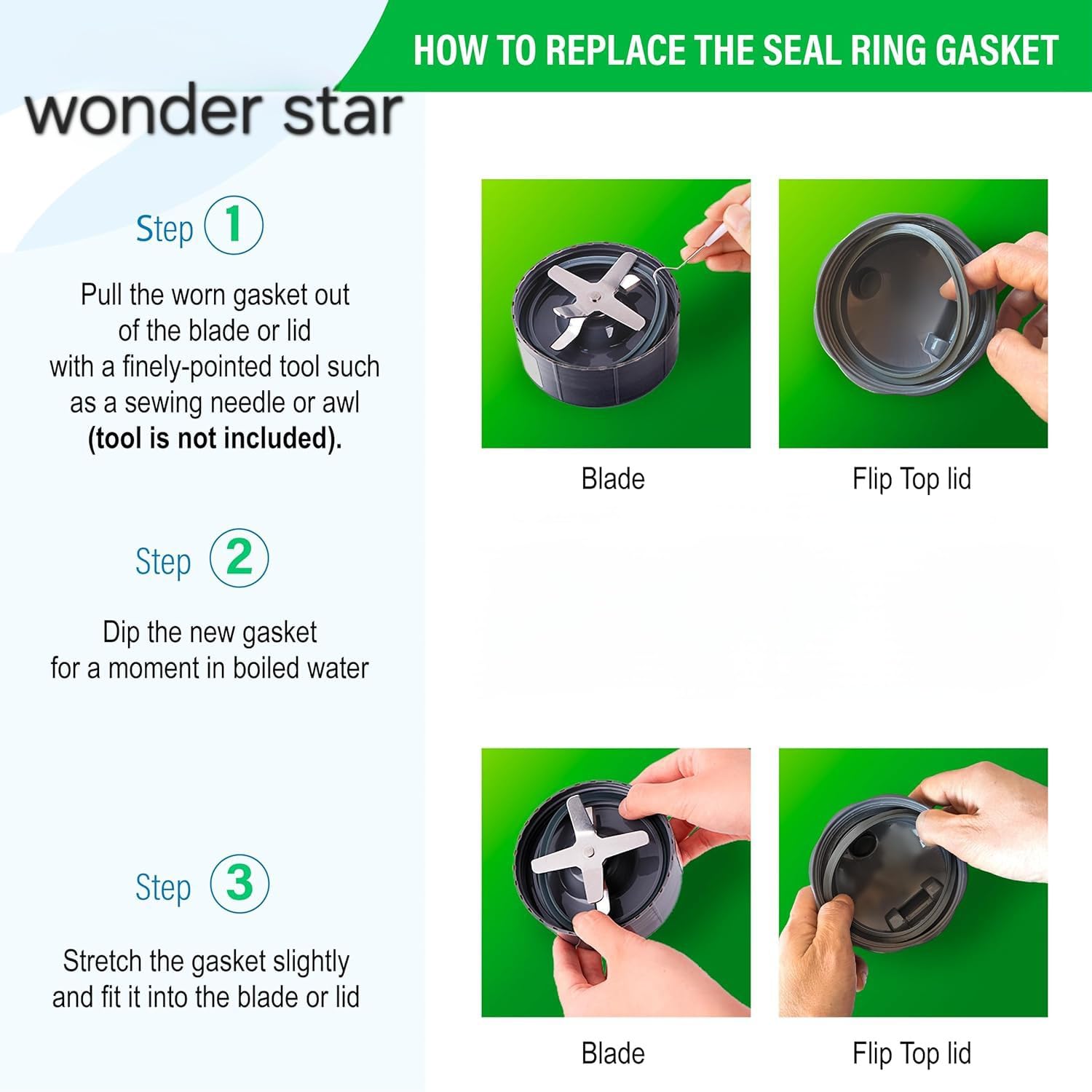 Gasket Replacement Rubber Ring,Seal Rings Compatible With Nutribullet Gaskets Part Accessories Blender 900 Series 600W and 900W, Seal Ring 2 PCS — Amazon image 3