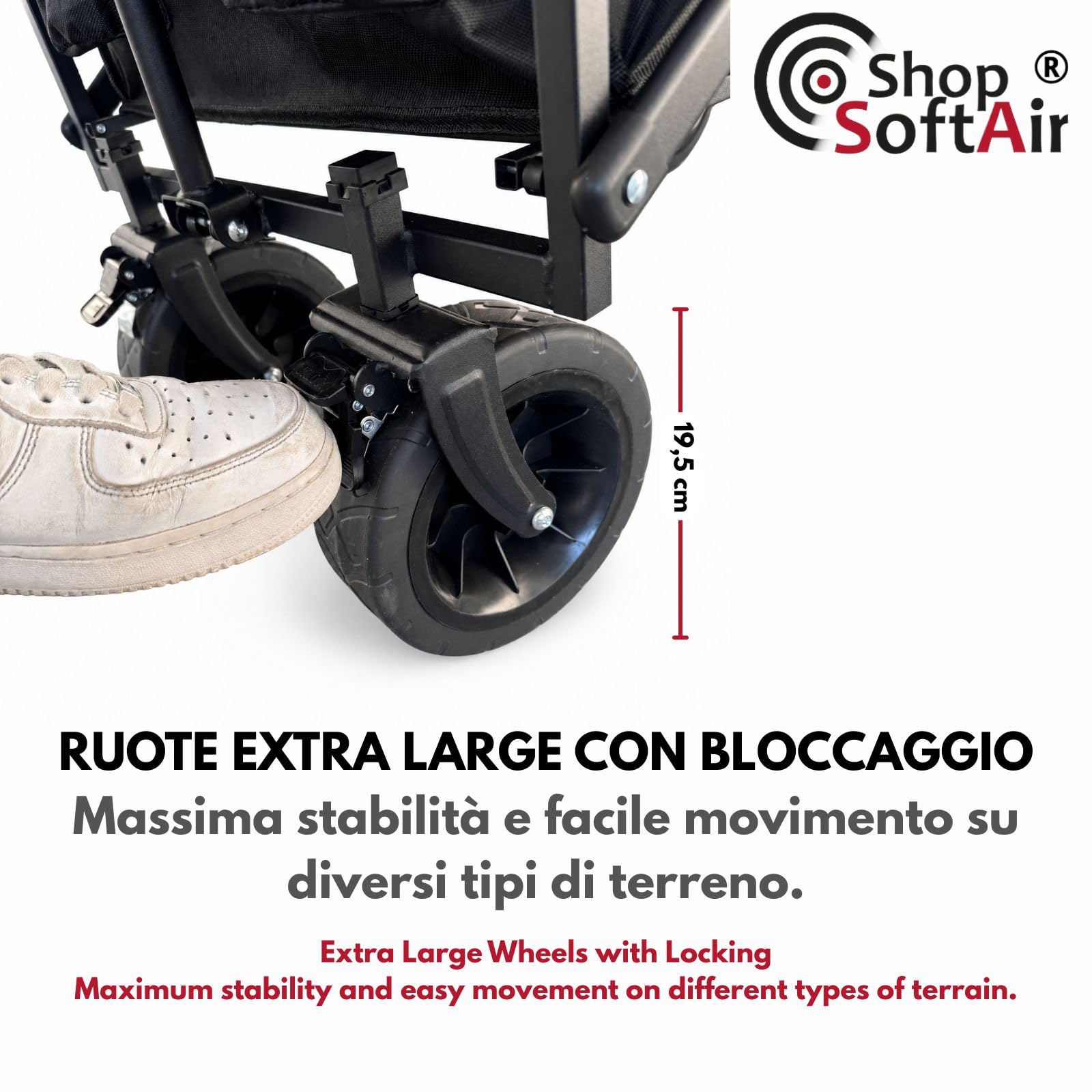 Carrello Pieghevole Multiuso, Nero o Blu, Acciaio e PVC Oxford, 52x88 cm, Portata 75 kg, Manico Retrattile, 4 Ruote (NERO)