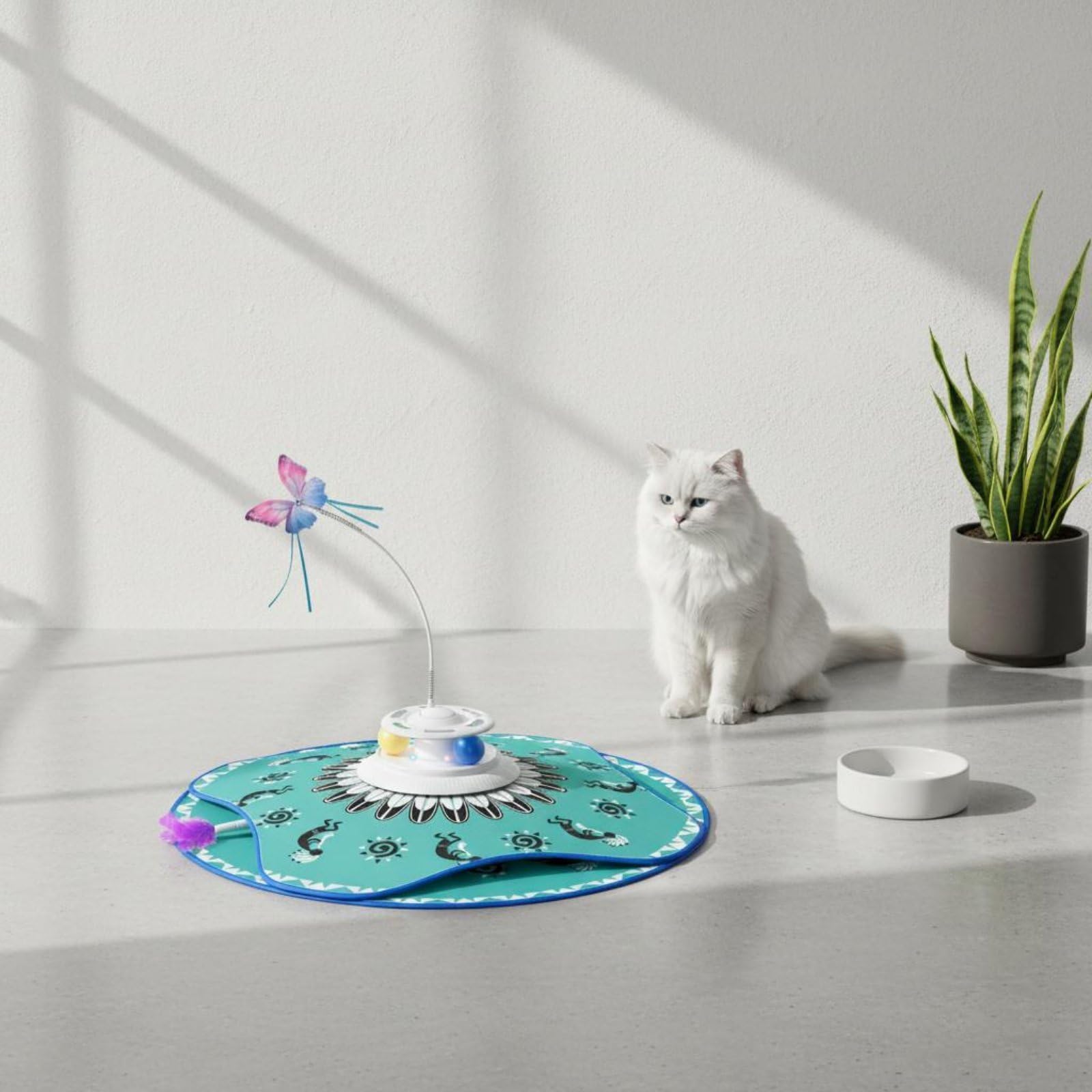 Giocattolo Interattivo Elettrico per Gatti Stimola la Propensione di Caccia Gioco Automatico